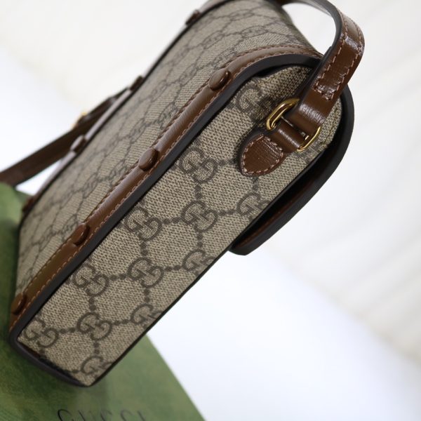 Replica Gucci Horsebit 1955 Mini Bag in Monogram Canvas - Image 6