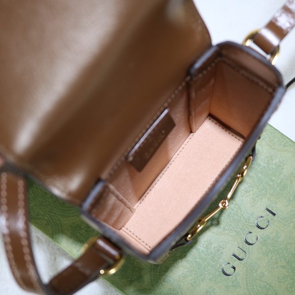 Replica Gucci Horsebit 1955 Mini Bag in Monogram Canvas - Image 7