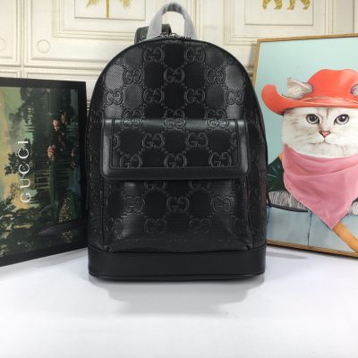 Replica Gucci Double G Embossed Stylish Backpack
