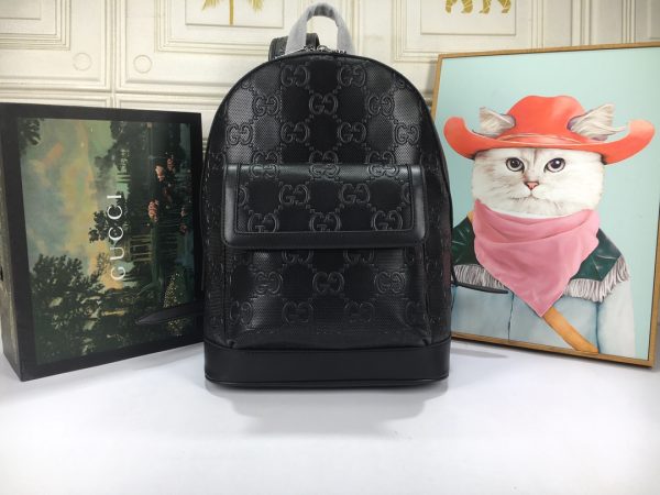 Replica Gucci Double G Embossed Stylish Backpack