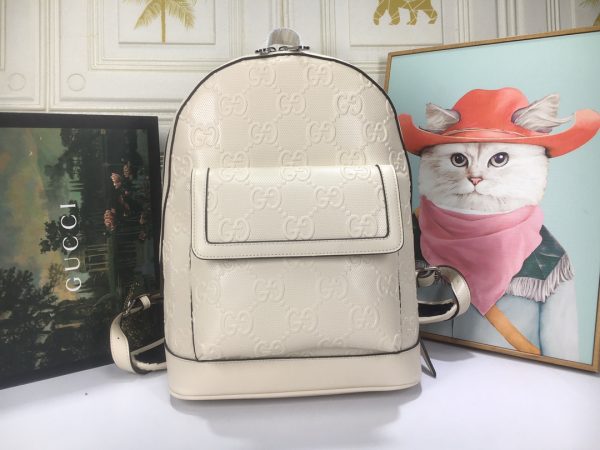 Replica Gucci Double G Embossed Stylish Backpack - Image 7