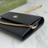 Best Replicas Bags - Replica Gucci Marmont Chain Wallet Beige & Black Shop For Best Louis Vuitton LV Replica Bags With Cheap Price