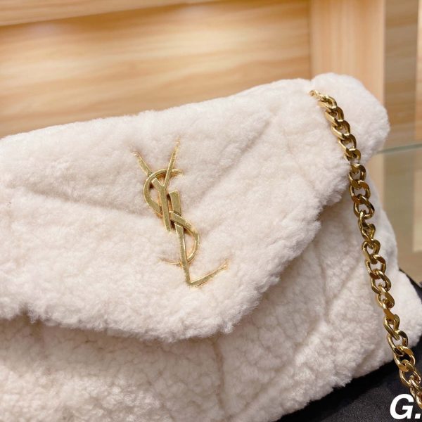 YSL Puffer Small Bag in Shearling & Leather Replica - Image 3