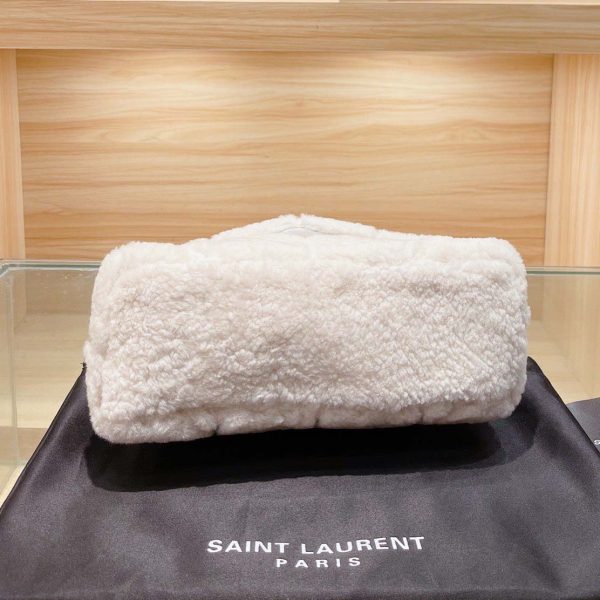 YSL Puffer Small Bag in Shearling & Leather Replica - Image 4