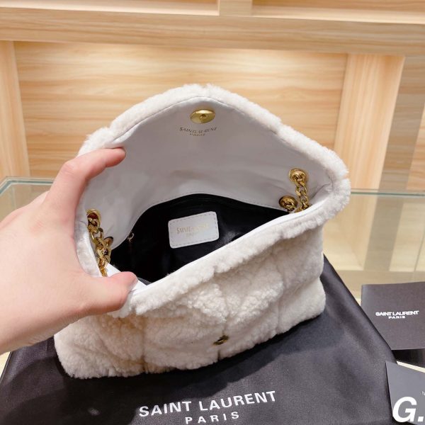 YSL Puffer Small Bag in Shearling & Leather Replica - Image 6
