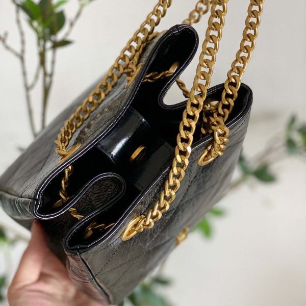 YSL Black Chain Shoulder Bucket Bag - Stylish Replica - Image 6
