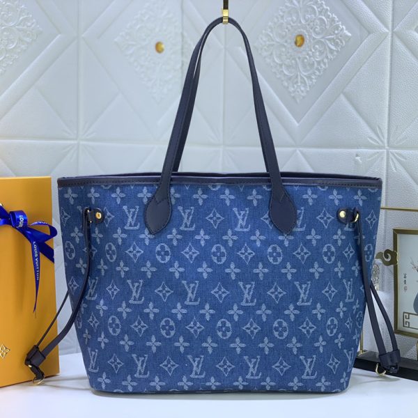 LV Replica Denim Neverfull MM Bag - Stylish & Durable - Image 2