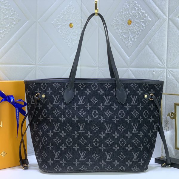 LV Replica Denim Neverfull MM Bag - Stylish & Durable - Image 7