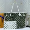 Best Replicas Bags - Replica LV Neverfull MM Tote in Green & Beige Shop For Best Louis Vuitton LV Replica Bags With Cheap Price