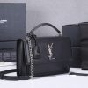 Best Replicas Bags - Replica YSL Sunset Medium Top Handle Bag - Black Shop For Best Louis Vuitton LV Replica Bags With Cheap Price