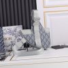 Best Replicas Bags - Dior Replica CD Diamond Canvas Saddle Bag - Black & White Shop For Best Louis Vuitton LV Replica Bags With Cheap Price