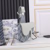 Best Replicas Bags - Dior Replica CD Diamond Canvas Saddle Bag - Black & White Shop For Best Louis Vuitton LV Replica Bags With Cheap Price