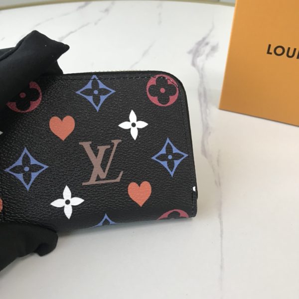 Replica LV Game On Zippy Coin Purse in Black/White - Image 4