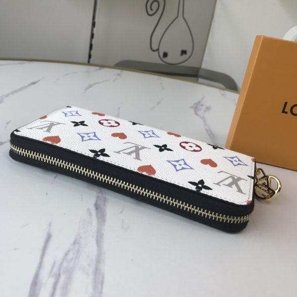 Louis Vuitton Replica Game On Zippy Wallet Black/White M80323 - Image 13
