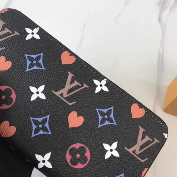 Louis Vuitton Replica Game On Zippy Wallet Black/White M80323 - Image 6