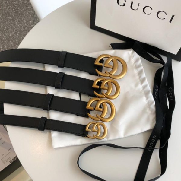 Gucci Vintage Replica Belt – Gold & Black Classic Style