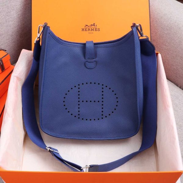 Replica Hermes Evelyne III 29 Bag - Orange, Black, Blue - Image 23