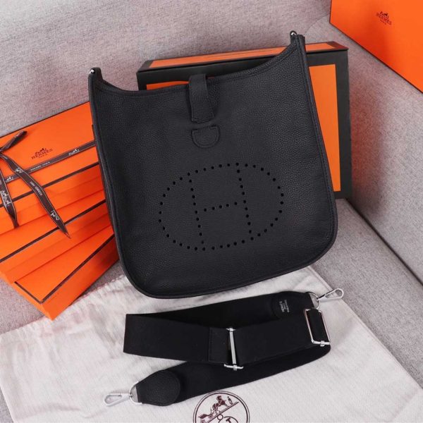 Replica Hermes Evelyne III 29 Bag - Orange, Black, Blue - Image 18