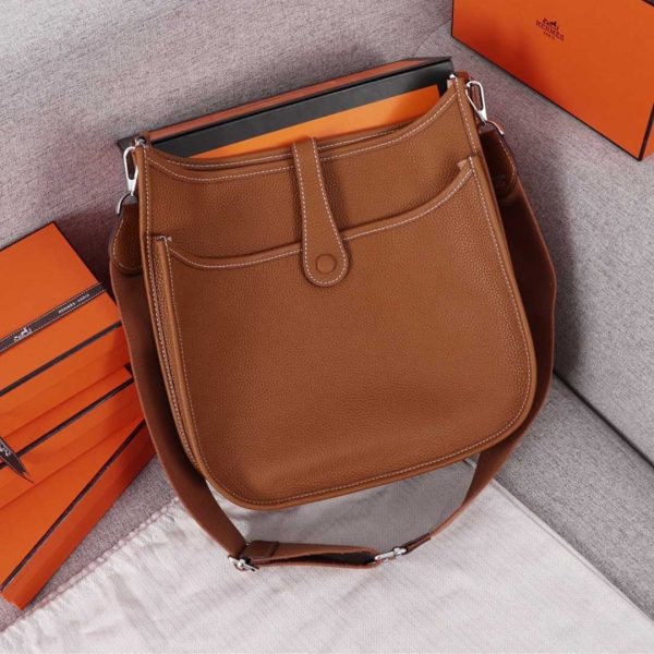 Replica Hermes Evelyne III 29 Bag - Orange, Black, Blue - Image 16