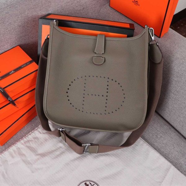Replica Hermes Evelyne III 29 Bag - Orange, Black, Blue - Image 14
