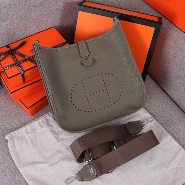 Replica Hermes Evelyne III 29 Bag - Orange, Black, Blue - Image 12