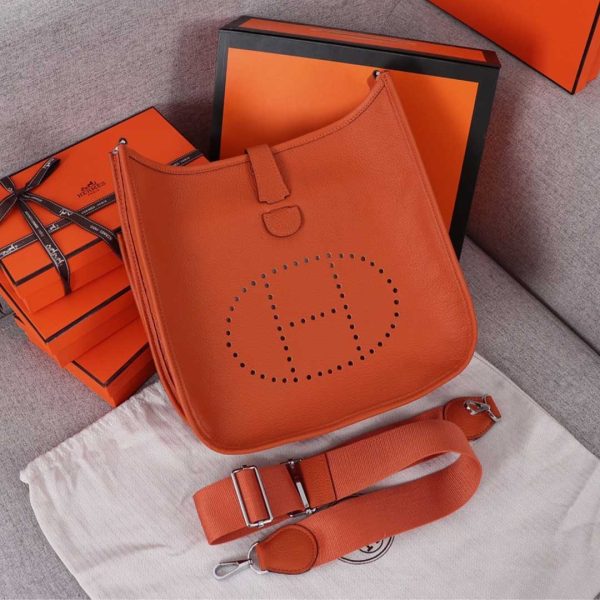 Replica Hermes Evelyne III 29 Bag - Orange, Black, Blue - Image 3