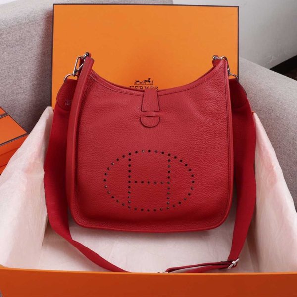 Replica Hermes Evelyne III 29 Bag - Orange, Black, Blue - Image 29