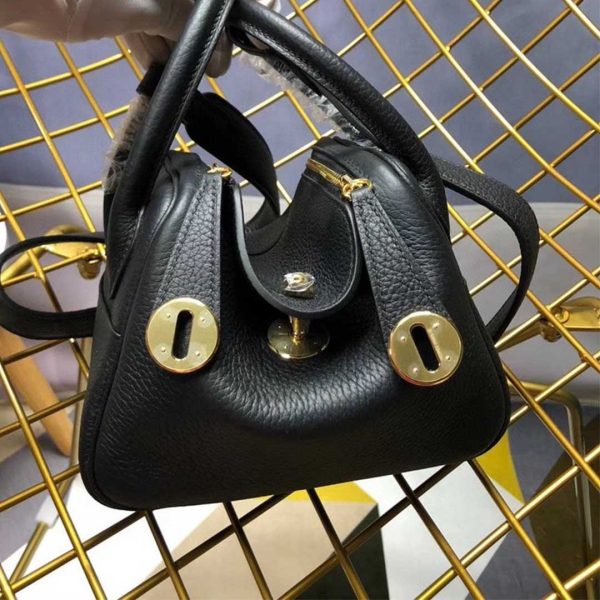 Replica Hermes Lindy Mini Bag - Black/Red/Grey