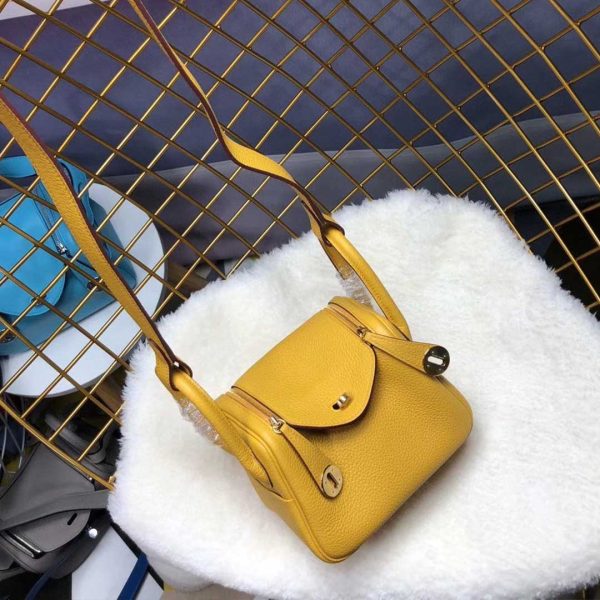 Replica Hermes Lindy Mini Bag - Black/Red/Grey - Image 14