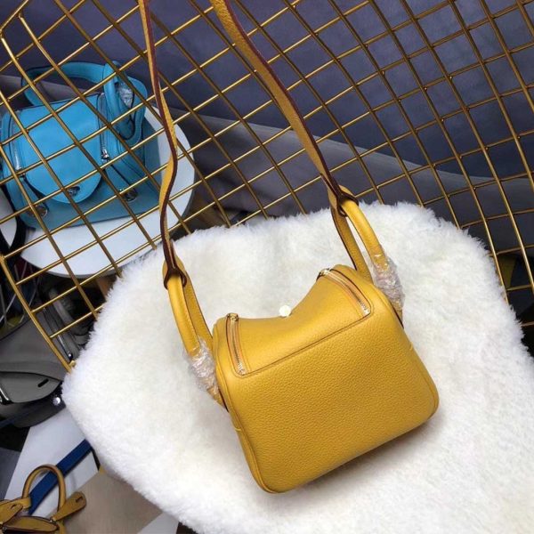 Replica Hermes Lindy Mini Bag - Black/Red/Grey - Image 15