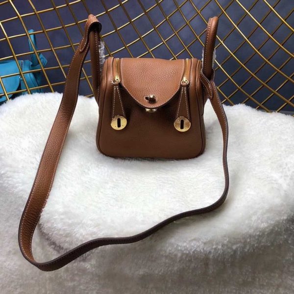 Replica Hermes Lindy Mini Bag - Black/Red/Grey - Image 18