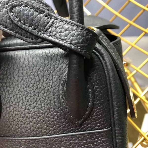 Replica Hermes Lindy Mini Bag - Black/Red/Grey - Image 6