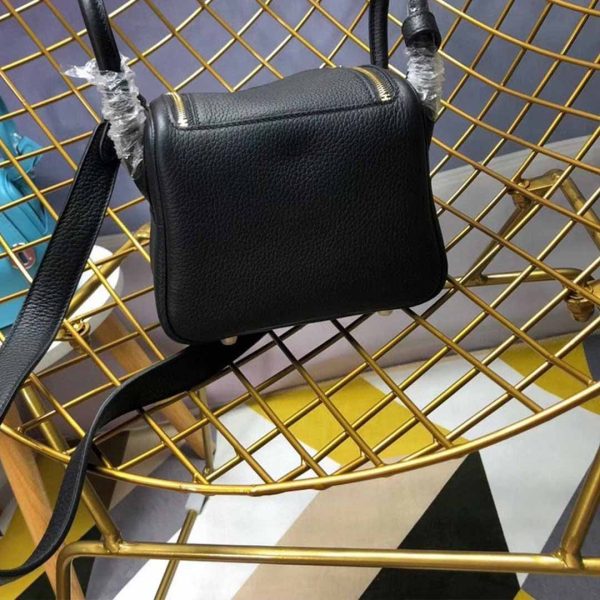 Replica Hermes Lindy Mini Bag - Black/Red/Grey - Image 7