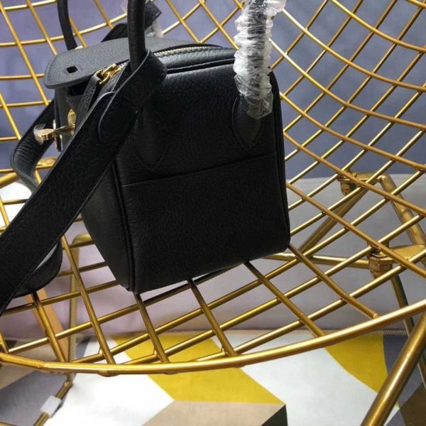 Replica Hermes Lindy Mini Bag - Black/Red/Grey - Image 8