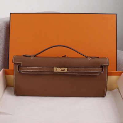 Hermes AAA Kelly Cut Pochette Replica - Black, Brown, Blue