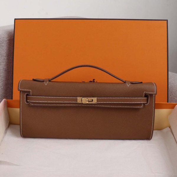 Hermes AAA Kelly Cut Pochette Replica - Black, Brown, Blue