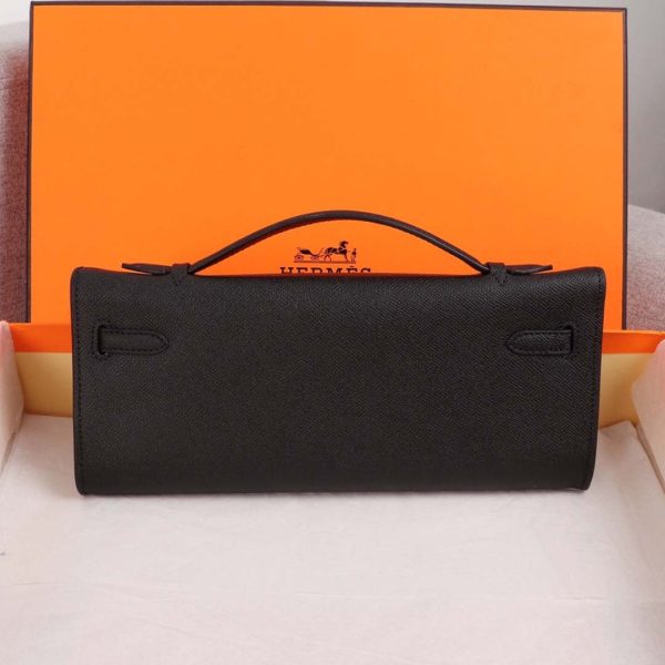Hermes AAA Kelly Cut Pochette Replica - Black, Brown, Blue - Image 15