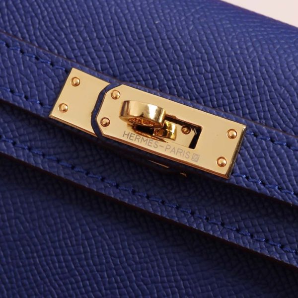 Hermes AAA Kelly Cut Pochette Replica - Black, Brown, Blue - Image 19