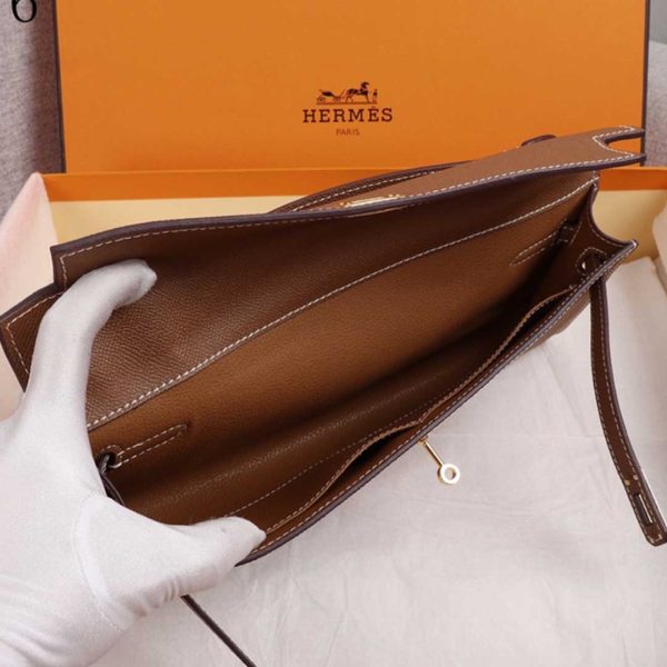 Hermes AAA Kelly Cut Pochette Replica - Black, Brown, Blue - Image 5