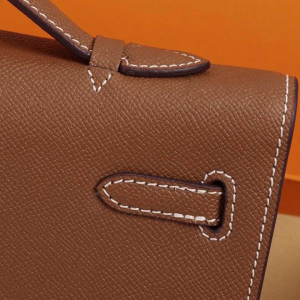 Hermes AAA Kelly Cut Pochette Replica - Black, Brown, Blue - Image 6