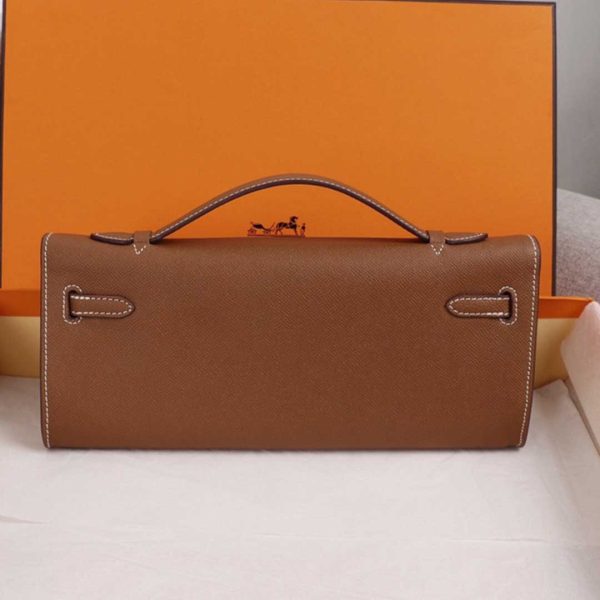 Hermes AAA Kelly Cut Pochette Replica - Black, Brown, Blue - Image 8