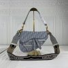 Best Replicas Bags - Replica Dior Navy Gray Oblique Embroidery Saddle Bag Shop For Best Louis Vuitton LV Replica Bags With Cheap Price