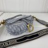 Best Replicas Bags - Replica Dior Navy Gray Oblique Embroidery Saddle Bag Shop For Best Louis Vuitton LV Replica Bags With Cheap Price