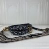Best Replicas Bags - Replica Dior Navy Gray Oblique Embroidery Saddle Bag Shop For Best Louis Vuitton LV Replica Bags With Cheap Price