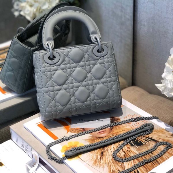 Replica Dior AAA Mini Lady Bag - Black, Pink, Grey - Image 8