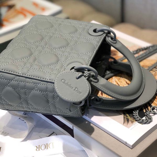 Replica Dior AAA Mini Lady Bag - Black, Pink, Grey - Image 9