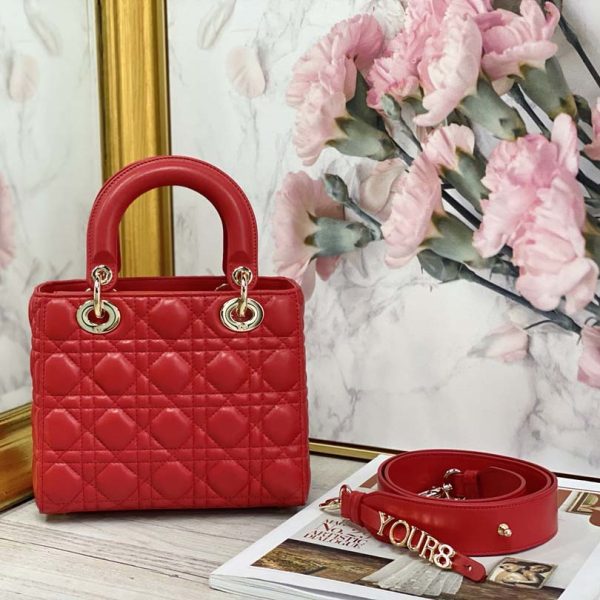 Dior AAA My ABC Lady Dr Replica Bag - Black, White, Red - Image 15