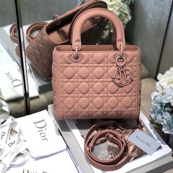 Replica Dior Medium Lady Bag - Black, Pink, Grey - AAA Quality - Image 11