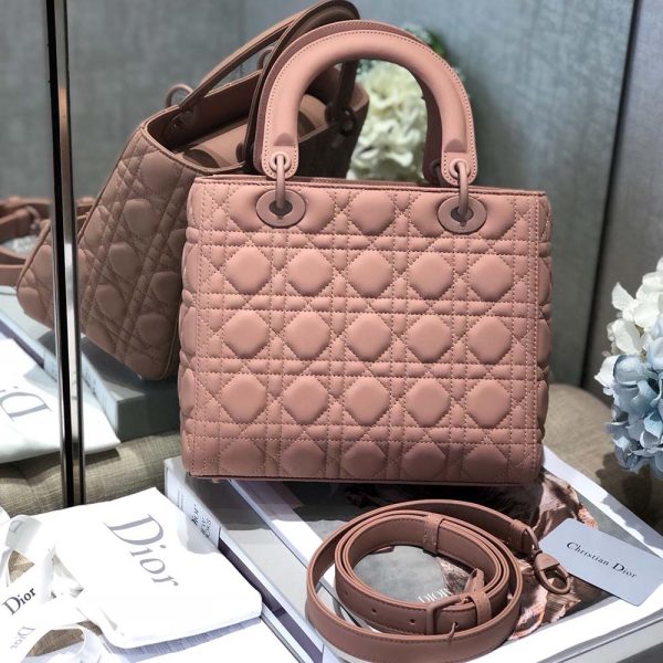 Replica Dior Medium Lady Bag - Black, Pink, Grey - AAA Quality - Image 13