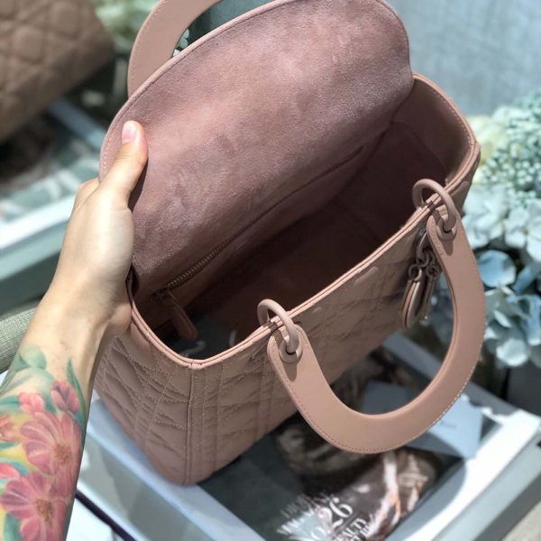 Replica Dior Medium Lady Bag - Black, Pink, Grey - AAA Quality - Image 15